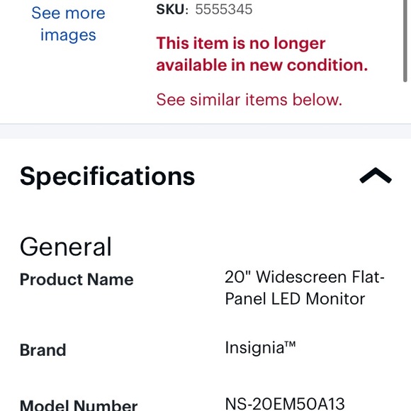 Insignia monitor - Picture 5 of 5